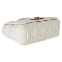 Christian Dior White Supple Calfskin Cannage Small Caro Chain Bag Handbag 7