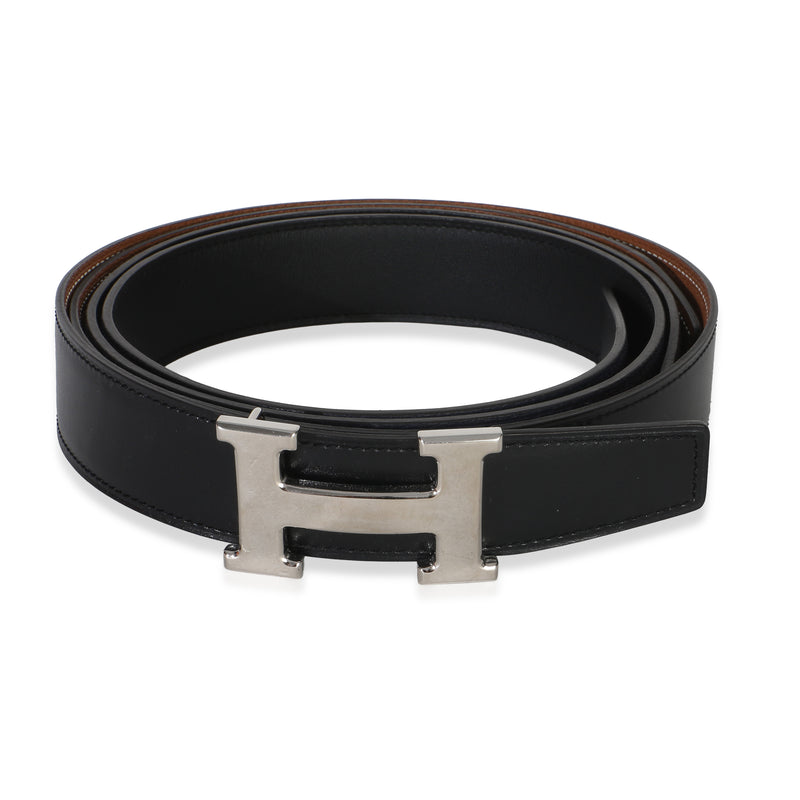 Hermès Black Gold Box Togo 38mm Reversible Constance Belt 80/32 PHW fv