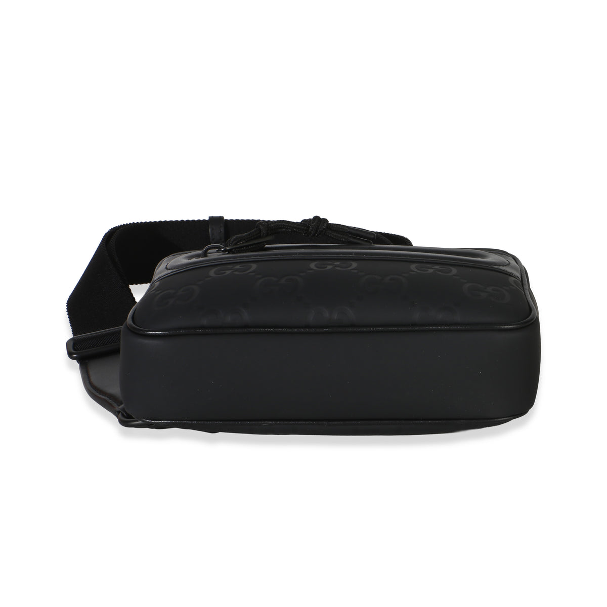 Gucci Black Rubber GG Effect Mini Slingbag Handbag 5