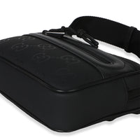 Gucci Black Rubber GG Effect Mini Slingbag Handbag 6