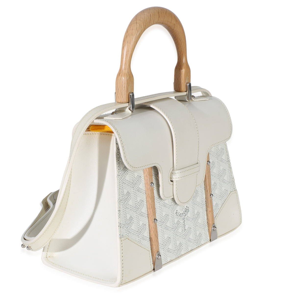 Goyard White ine Canvas Structure Mini Saigon Top Handle Handbag 2