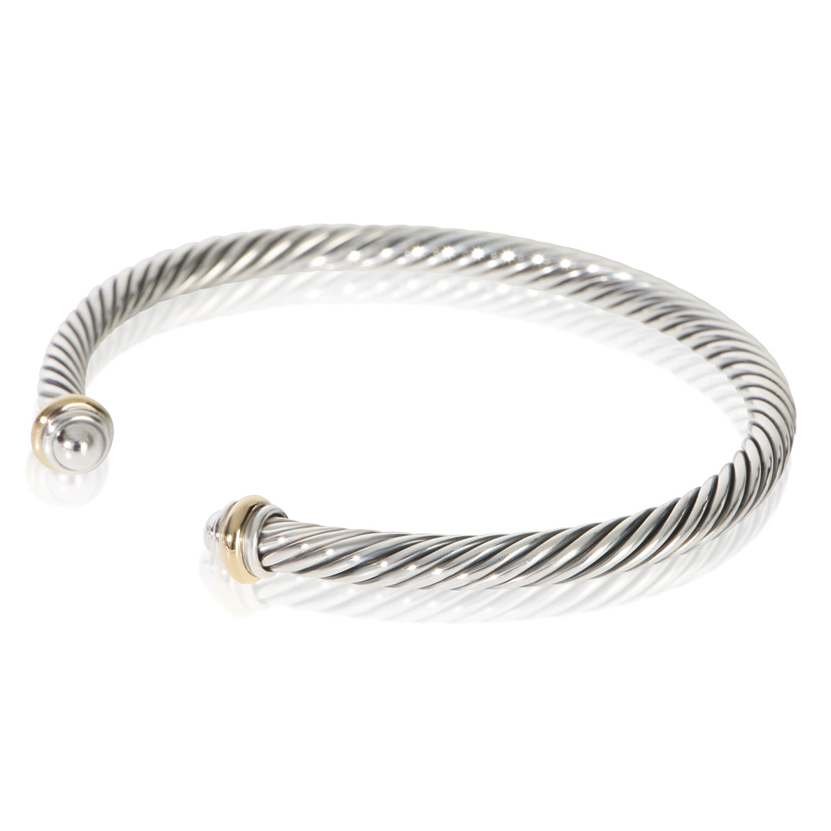 David Yurman Yellow Gold & Sterling Silver  Cable Classic Bracelet 2