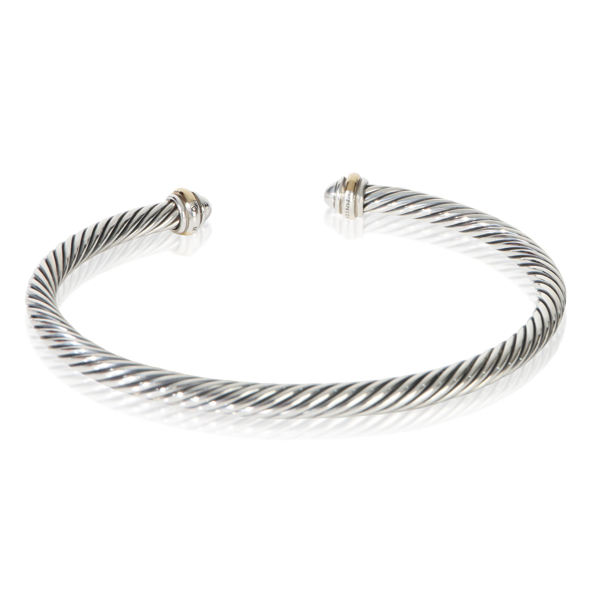 David Yurman Yellow Gold & Sterling Silver  Cable Classic Bracelet 3