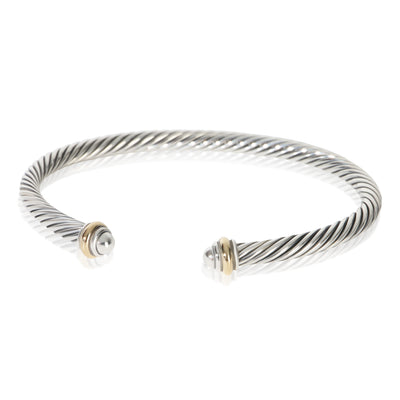 David Yurman Yellow Gold & Sterling Silver  Cable Classic Bracelet fv