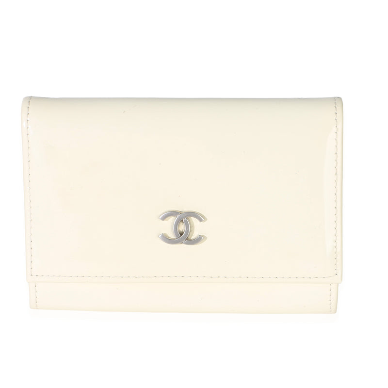 Chanel Creme Patent Card Holder Wallet Wallet id