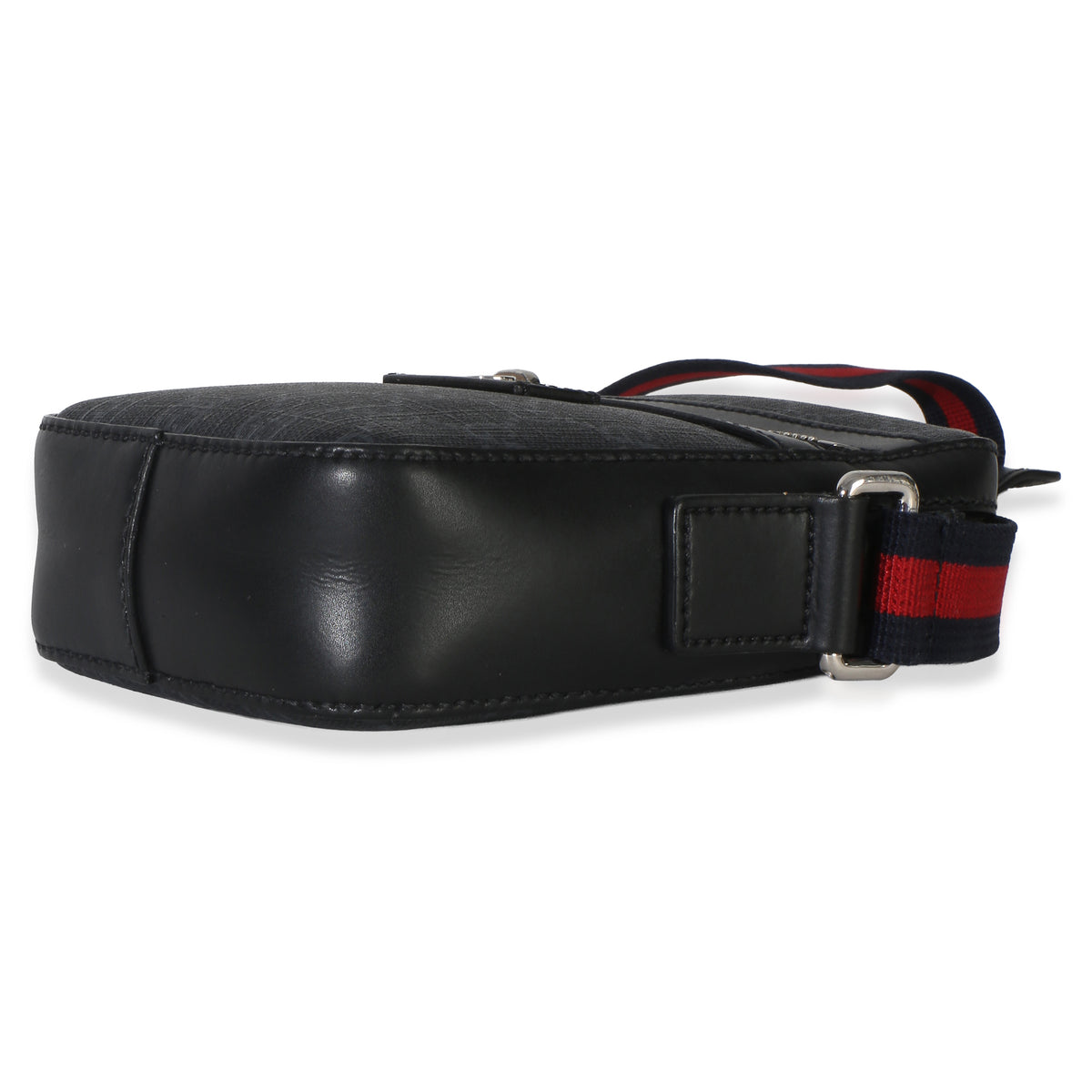 Gucci Black GG Supreme Monogram Web Appia Calfskin Web Small Camera Messenger Ba Handbag 6
