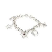 Tiffany & Co. Sterling Silver  Flower, Butterfly & Dragonfly Charm Bracelet fv
