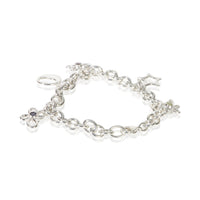 Tiffany & Co. Sterling Silver  Flower, Butterfly & Dragonfly Charm Bracelet 3