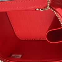 Chanel Red Quilted Caviar Mini Vanity Case Handbag 8