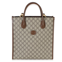 Gucci Beige Ebony GG Supreme Canvas Small Retro Interlocking Tote Handbag id