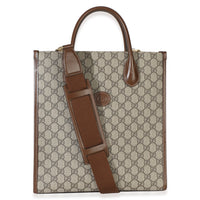 Gucci Beige Ebony GG Supreme Canvas Small Retro Interlocking Tote Handbag 8