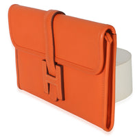 Hermès Orange Swift Jige Duo Clutch Handbag 2