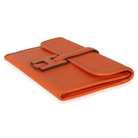 Hermès Orange Swift Jige Duo Clutch Handbag 6