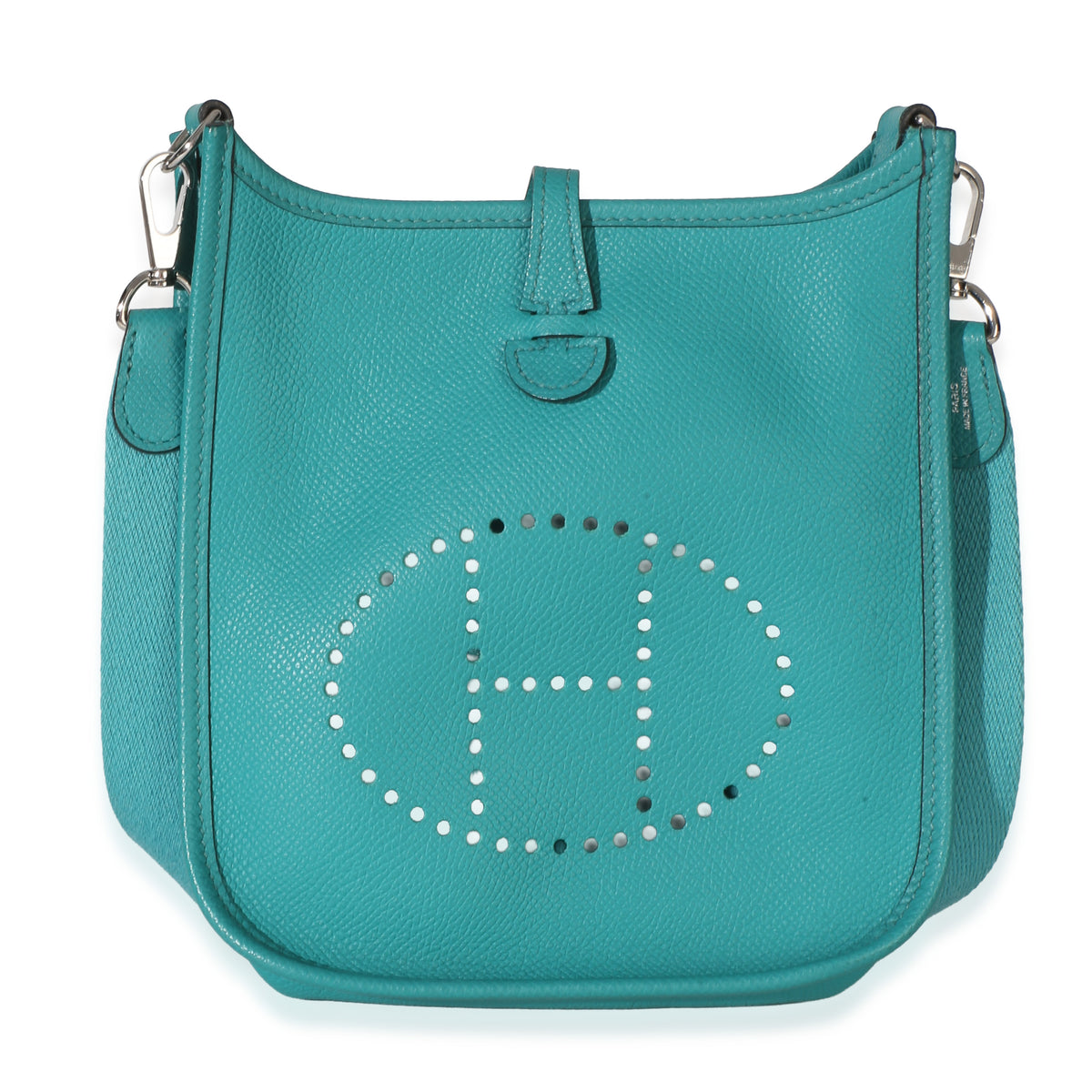 Hermès Epsom Vert Verone Mini Evelyne 16 TPM PHW Handbag id