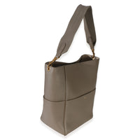 Celine Taupe Soft Grained Calfskin Medium Sangle Bucket Bag Handbag 3