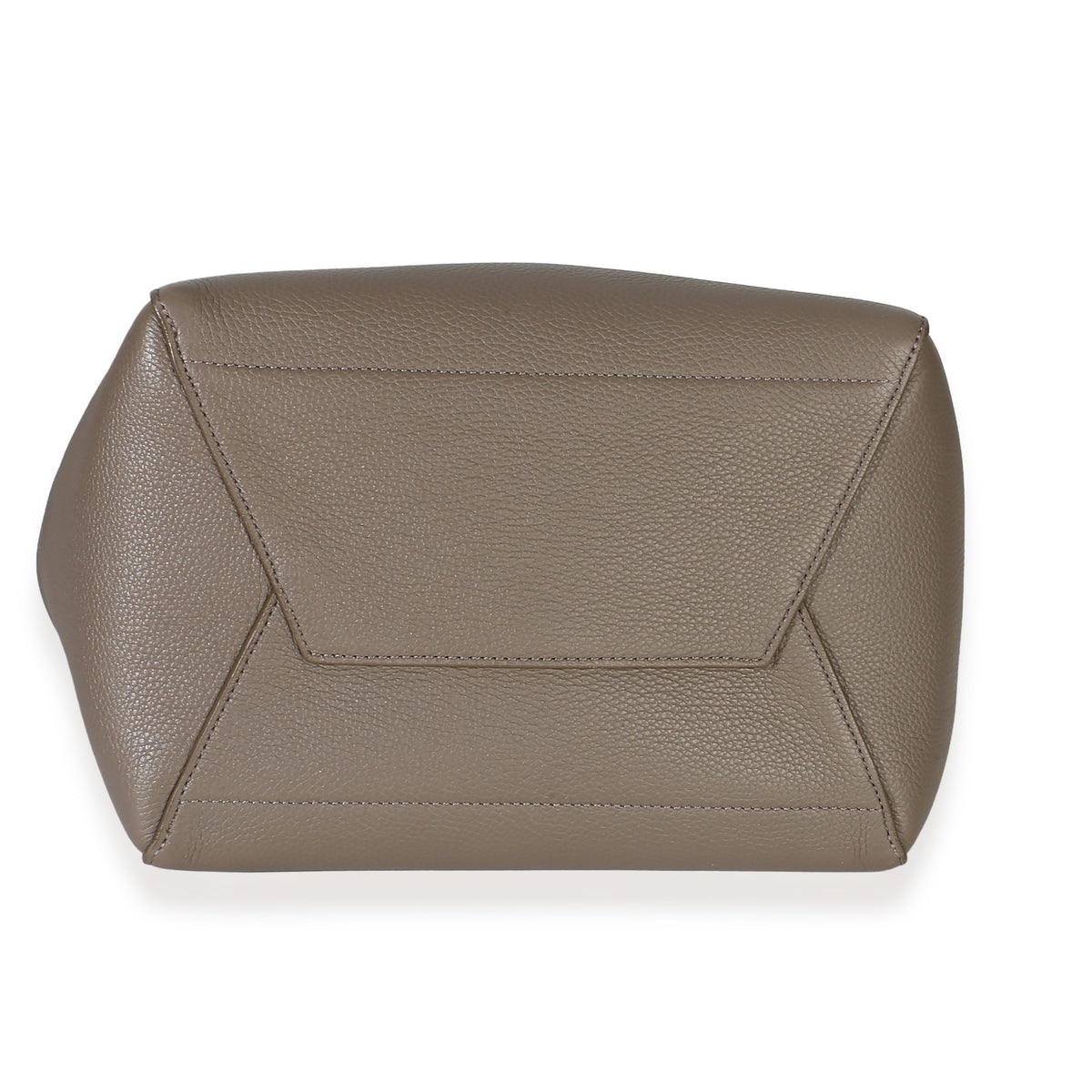 Celine Taupe Soft Grained Calfskin Medium Sangle Bucket Bag Handbag 5