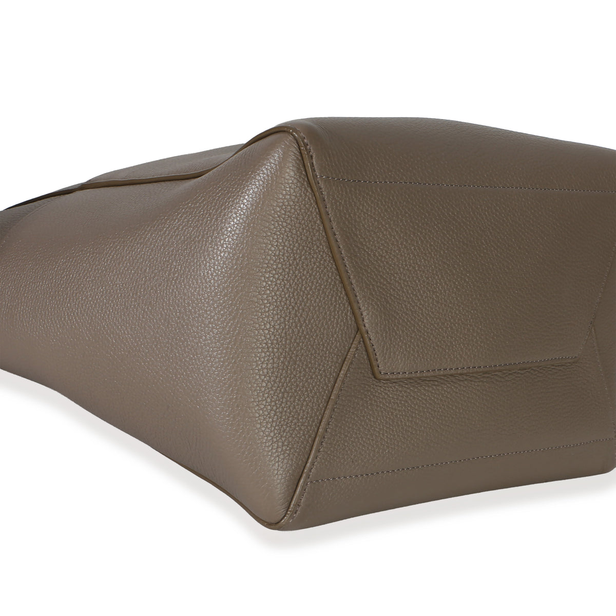 Celine Taupe Soft Grained Calfskin Medium Sangle Bucket Bag Handbag 7