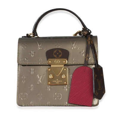 Louis Vuitton Champagne Metallise Fuchsia Vernis Epi Monogram Spring Street Handbag fv