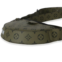 Louis Vuitton Green Khaki Monogram Canvas Moon Crossbody Bag Handbag 6