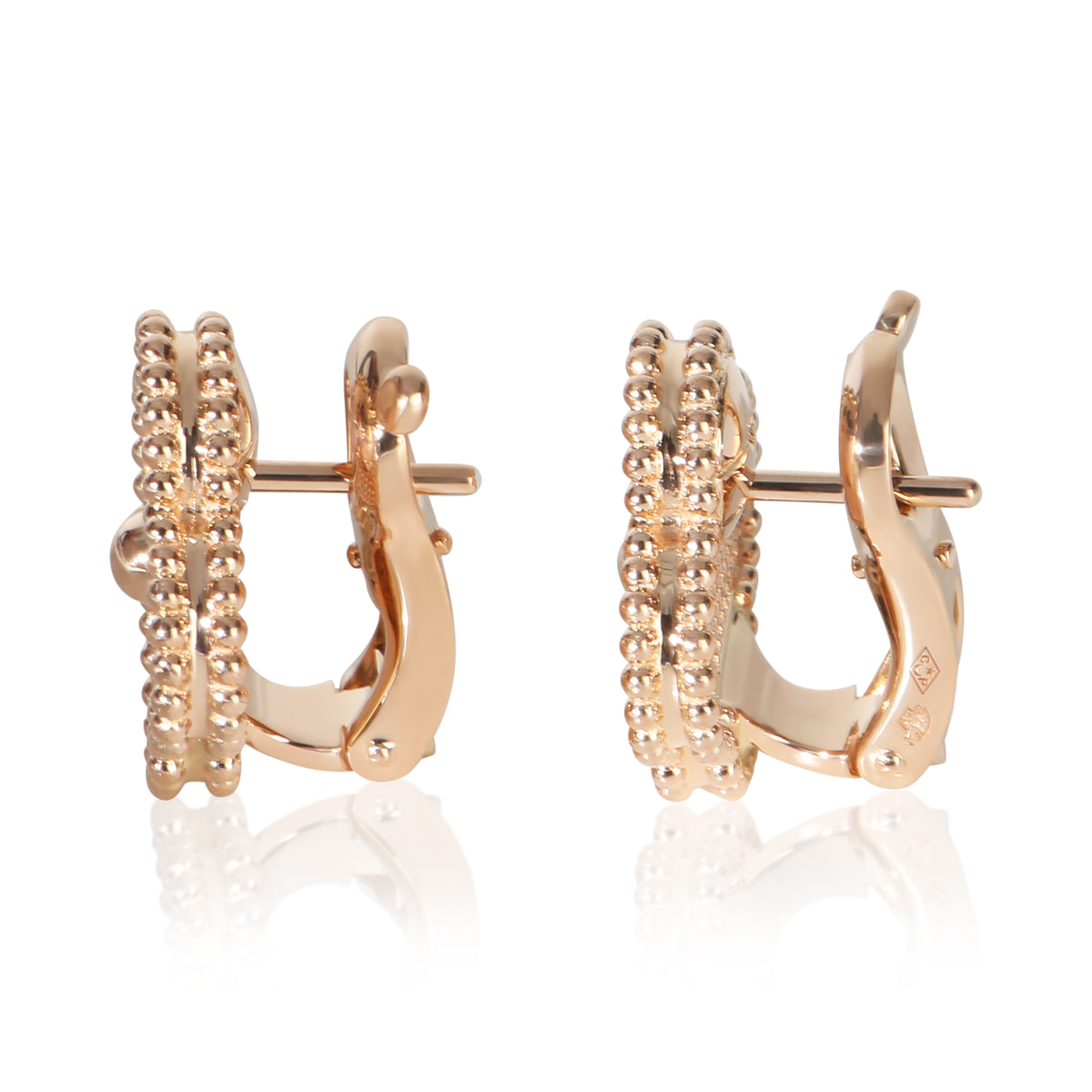 Van Cleef & Arpels Rose Gold  Vintage Alhambra Earrings 3