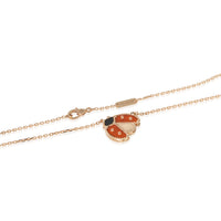 Van Cleef & Arpels Rose Gold Carnelian and Onyx Lucky Spring Pendant 2