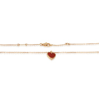 Van Cleef & Arpels Rose Gold Carnelian Sweet Hearts Pendant 2