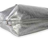 Saint Laurent Silver Metallic Crinkled Calfskin Medium ID Shoulder Bag Handbag 7