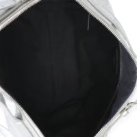 Saint Laurent Silver Metallic Crinkled Calfskin Medium ID Shoulder Bag Handbag 9