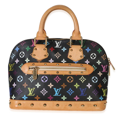Louis Vuitton Black Multicolore Monogram Canvas Alma PM Handbag fv
