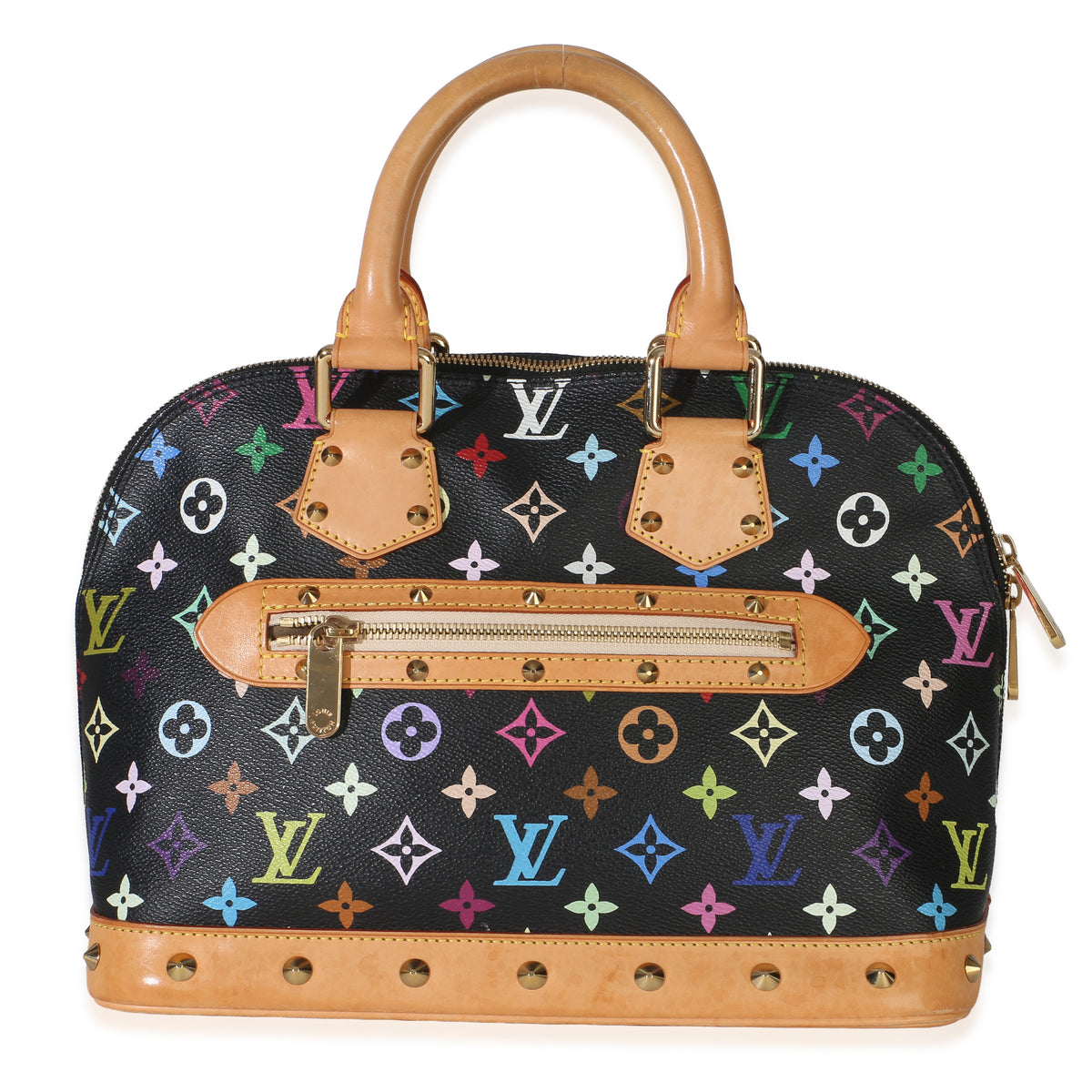 Louis Vuitton Black Multicolore Monogram Canvas Alma PM Handbag fv