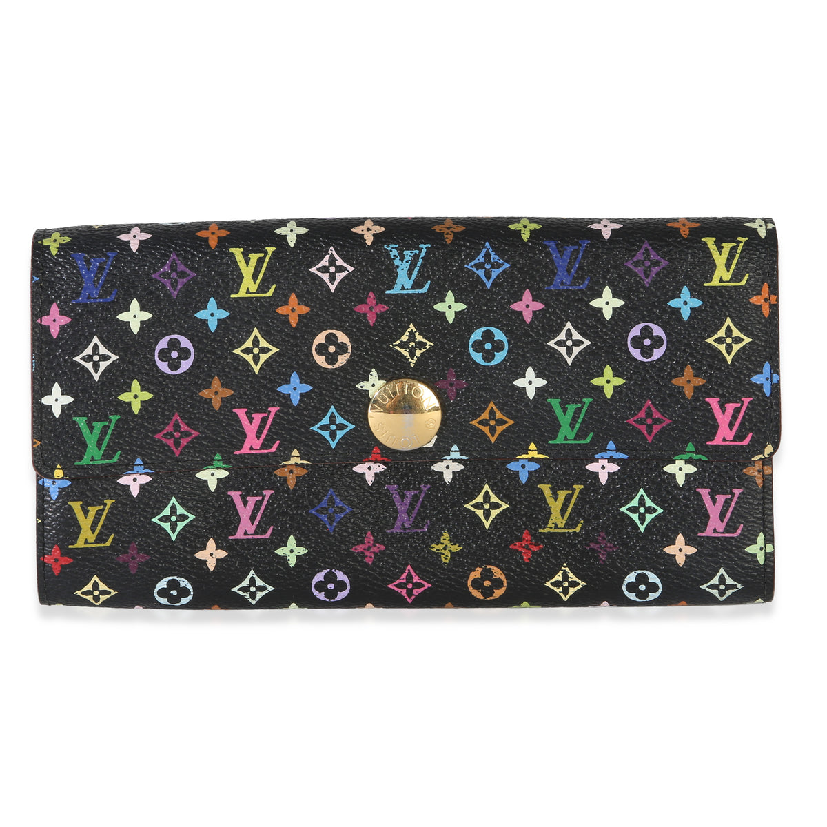 Louis Vuitton Black Multicolore Monogram Canvas Sarah Wallet Wallet fv
