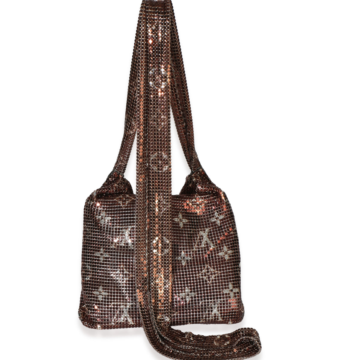 Louis Vuitton Bronze Monogram Mesh Metal Frances Handbag 5