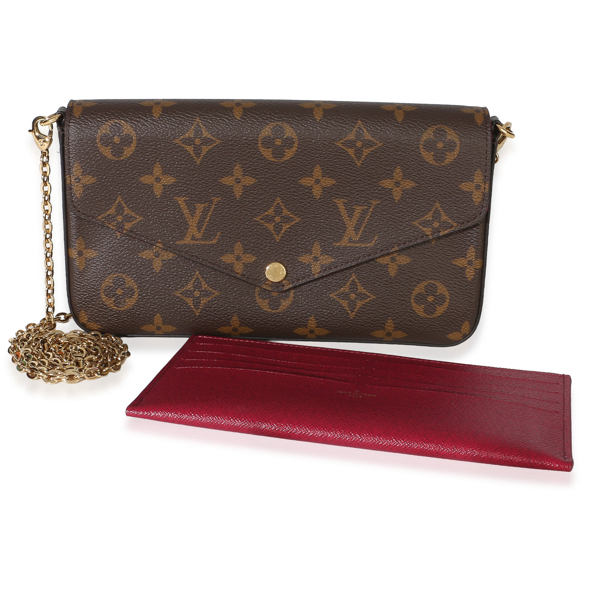 Louis Vuitton Fuchsia Monogram Canvas Felicie Pochette Handbag fv