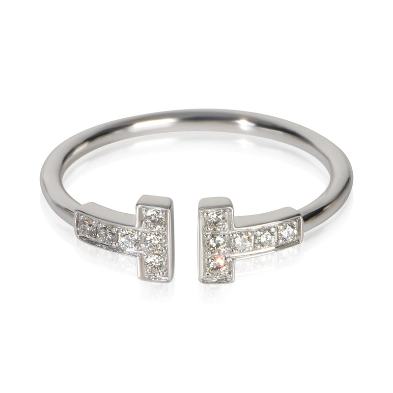 Tiffany & Co. White Gold Diamond Tiffany T Wire Ring fv