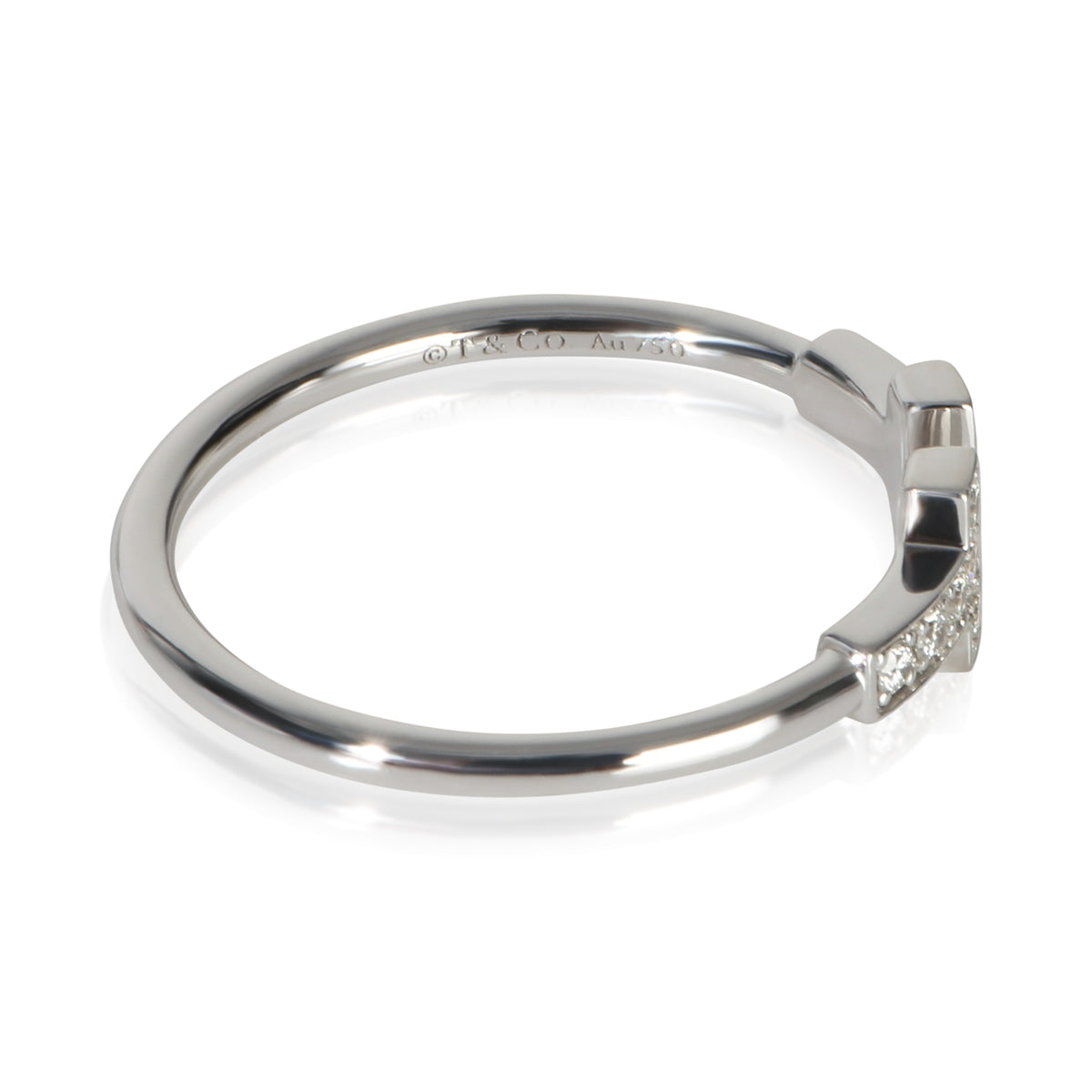 Tiffany & Co. White Gold Diamond Tiffany T Wire Ring 3