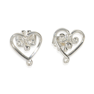 Tiffany & Co. Sterling Silver  Paloma Picasso Venezia Heart Earrings fv