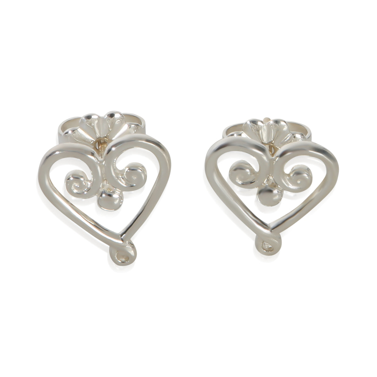 Tiffany & Co. Sterling Silver  Paloma Picasso Venezia Heart Earrings 4