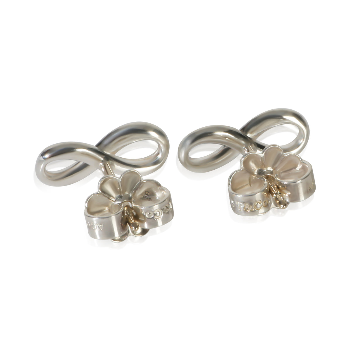 Tiffany & Co. Sterling Silver  Infinity Stud Earrings 4