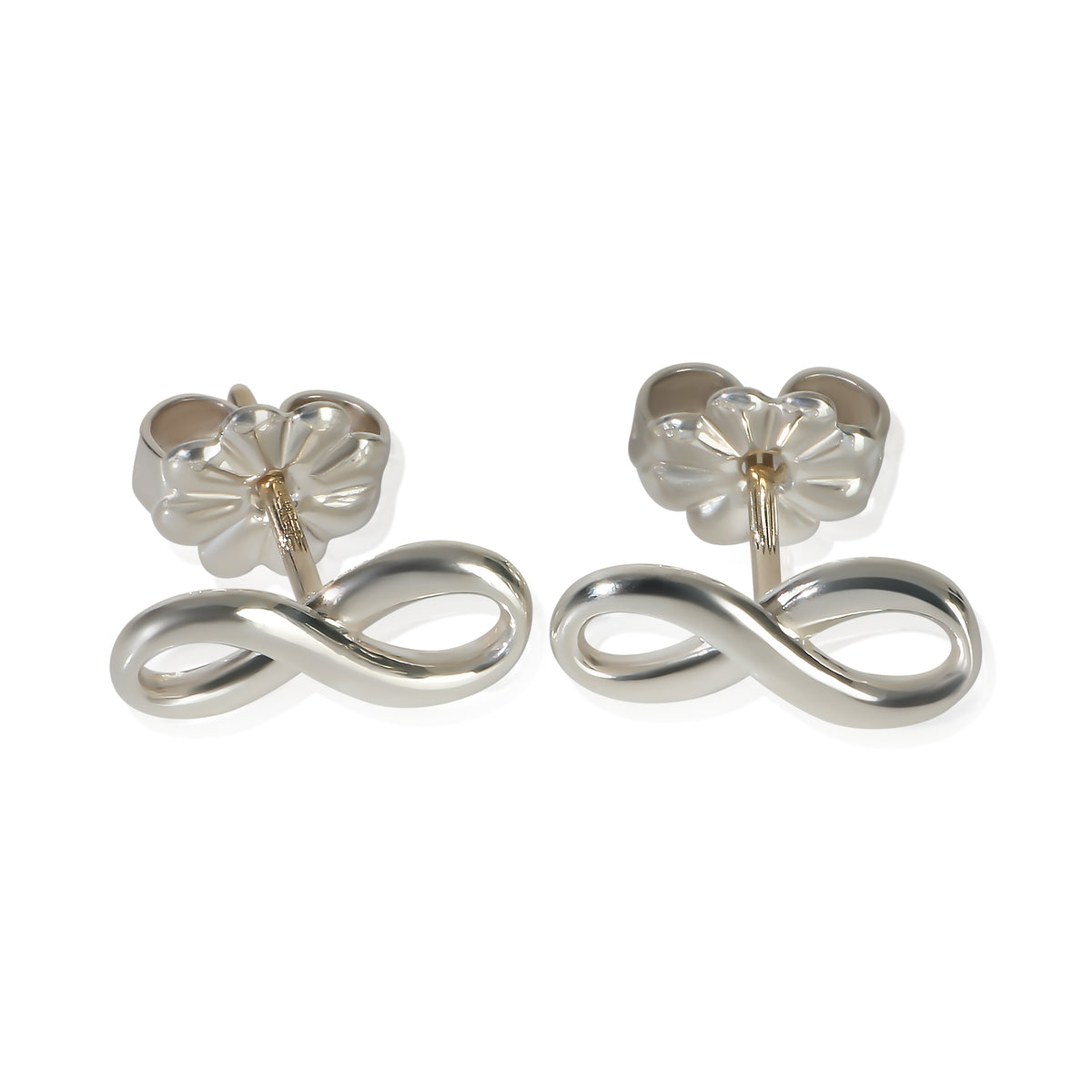 Tiffany & Co. Sterling Silver  Infinity Stud Earrings fv