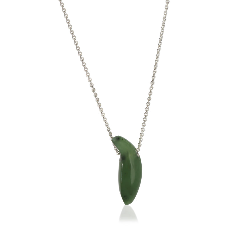 Tiffany & Co. Sterling Silver Jade Frank Gehry Fish Pendant fv