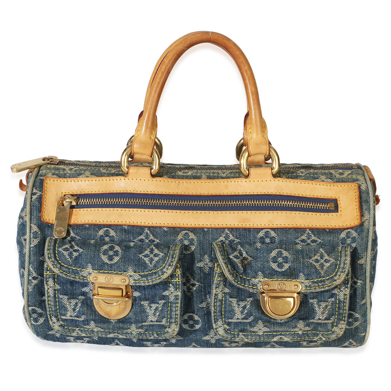 Louis Vuitton Blue Denim Monogram Neo Speedy Handbag id