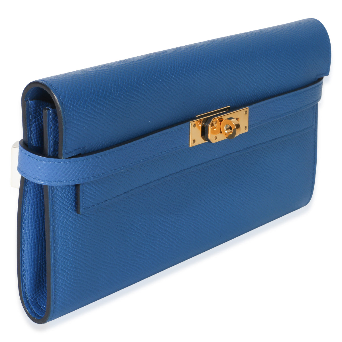 Hermès Bleu Hydra Epsom Kelly Longue Wallet GHW Wallet 3