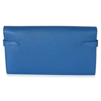 Hermès Bleu Hydra Epsom Kelly Longue Wallet GHW Wallet 4