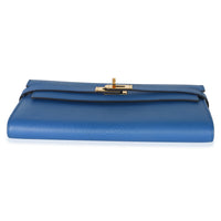 Hermès Bleu Hydra Epsom Kelly Longue Wallet GHW Wallet 5