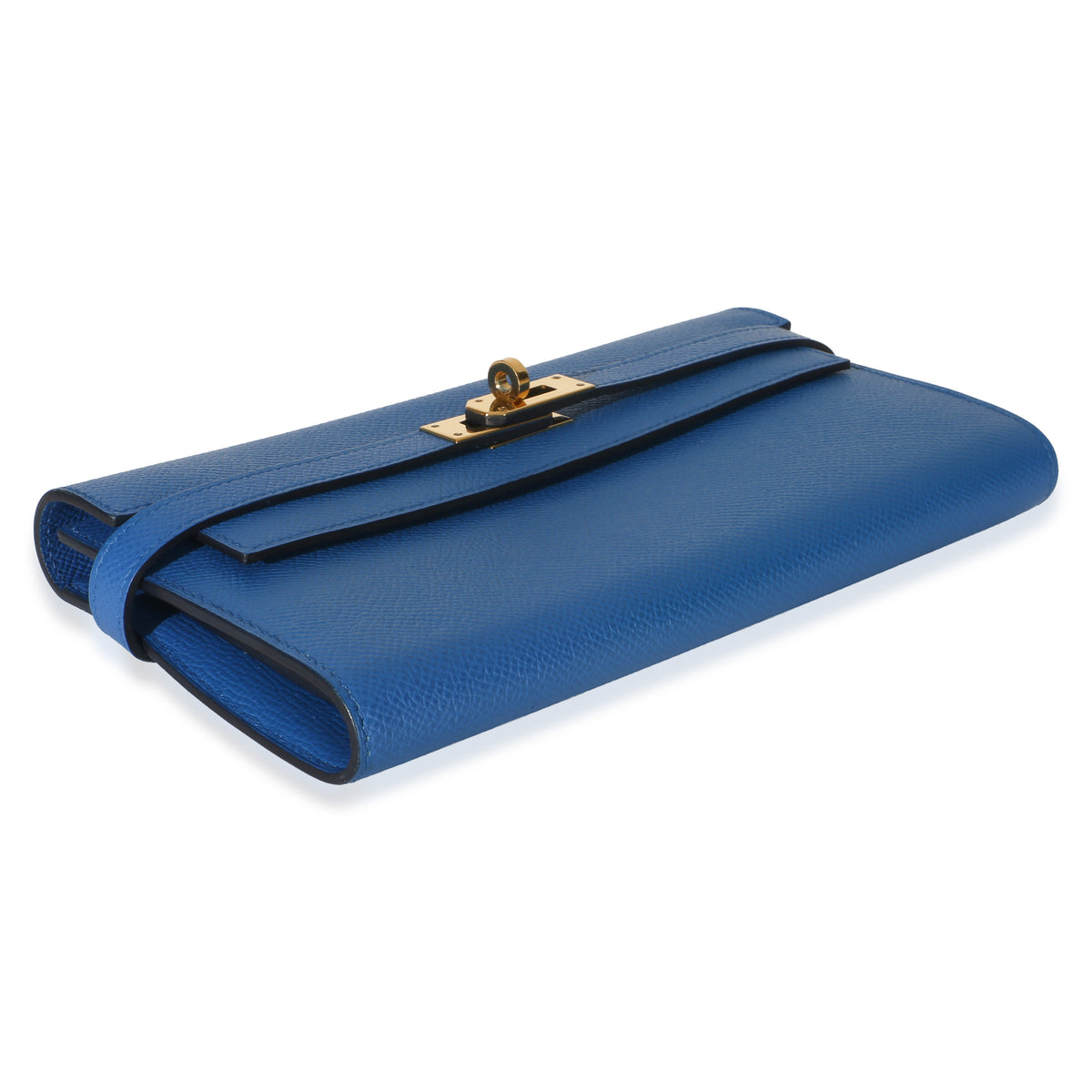 Hermès Bleu Hydra Epsom Kelly Longue Wallet GHW Wallet 7