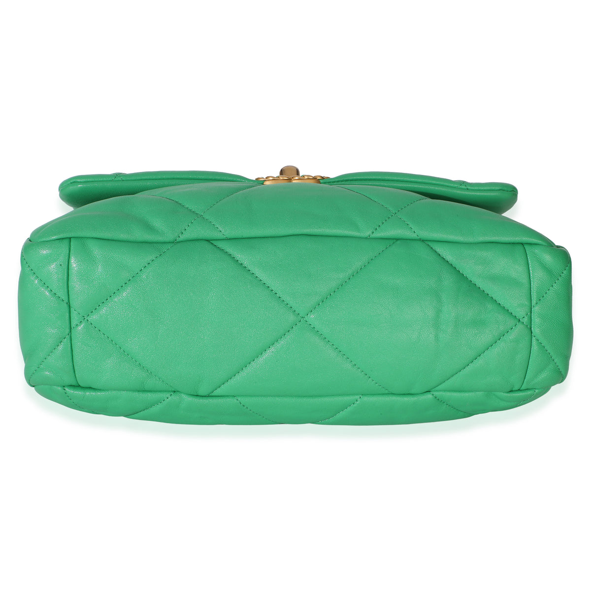 Chanel Green Quilted Lambskin Large  19 Flap Bag Handbag 5