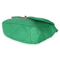 Chanel Green Quilted Lambskin Large  19 Flap Bag Handbag 6