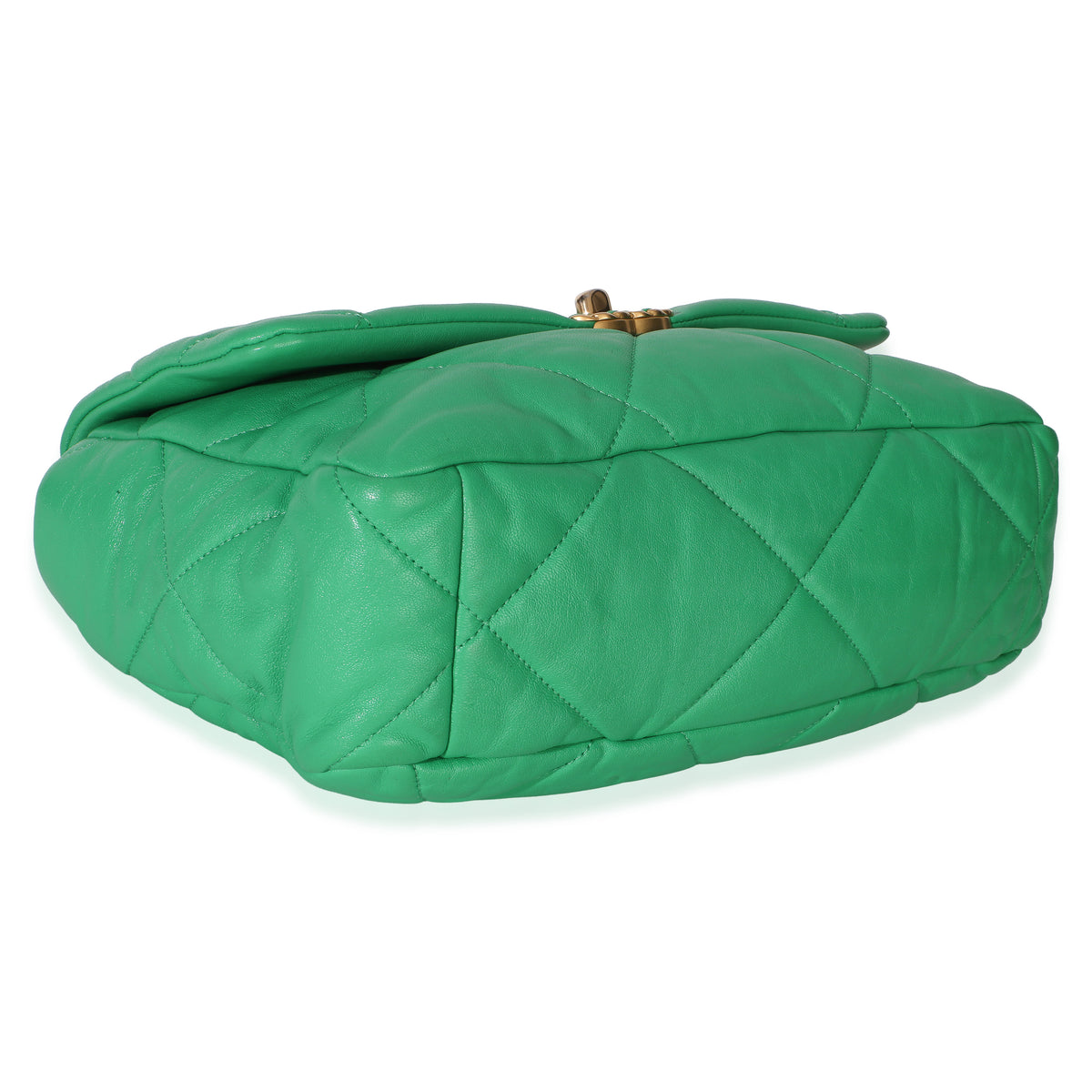 Chanel Green Quilted Lambskin Large  19 Flap Bag Handbag 7