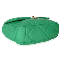 Chanel Green Quilted Lambskin Large  19 Flap Bag Handbag 7