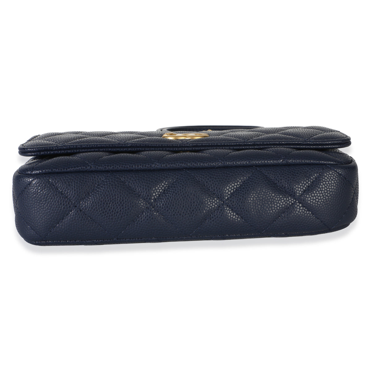 Chanel Navy Quilted Caviar Twist Your Buttons Phone Holder With Chain Handbag 5